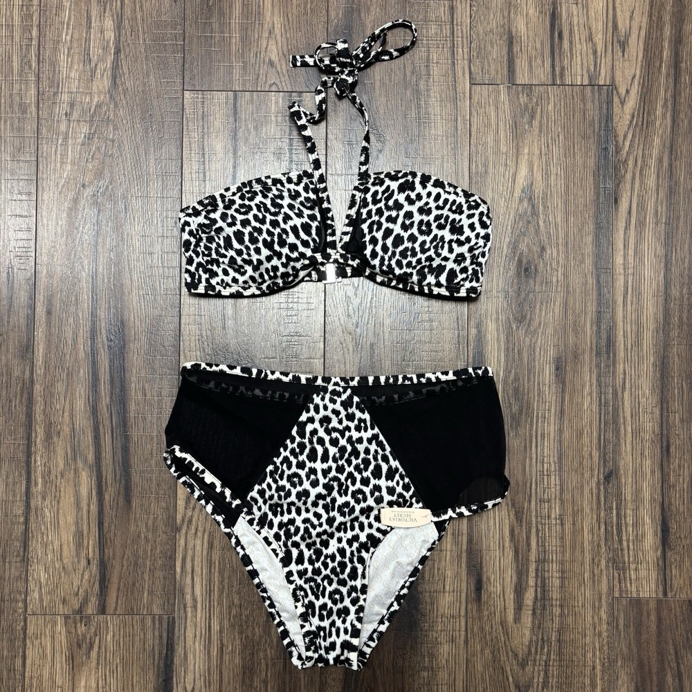 Victoria's Secret 2 Pieces Swimsuit Cheetah Print  Women's Size Large NWT